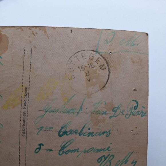 Idylle Sous Bois Antique Postcard Lover Scene French Writing Sentimental Wedding - Picture 4 of 9